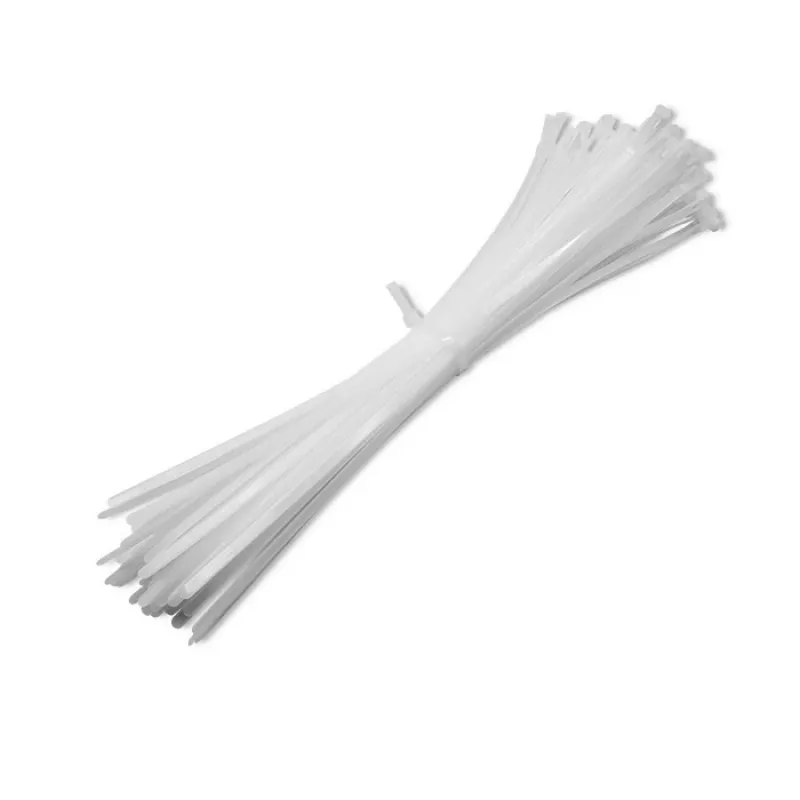 Cable organizer set QOLTEC 52236 — 100 pieces, white