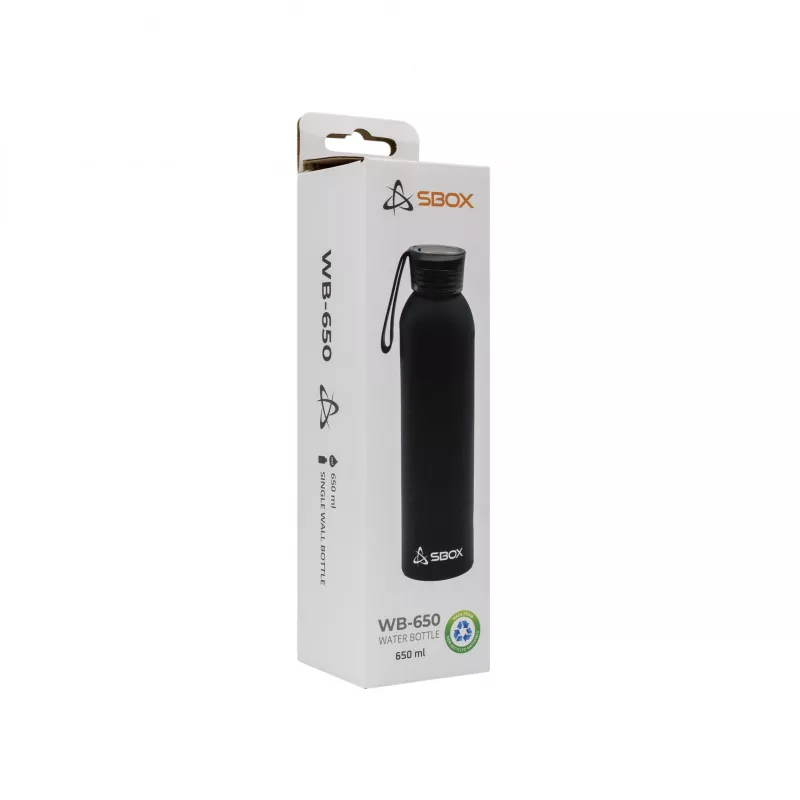 Sports Water Bottle SBOX WB-650 650 ml, Black