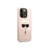 Karl Lagerfeld KLHMP14XSLKHLP iPhone 14 Pro Max 6.7 hardcase light pink / light pink Silicone Karl inchs Head Magsafe
