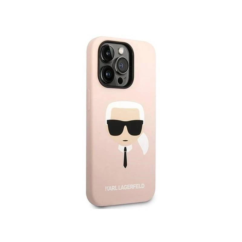 Karl Lagerfeld KLHMP14XSLKHLP iPhone 14 Pro Max 6.7 hardcase light pink / light pink Silicone Karl inchs Head Magsafe
