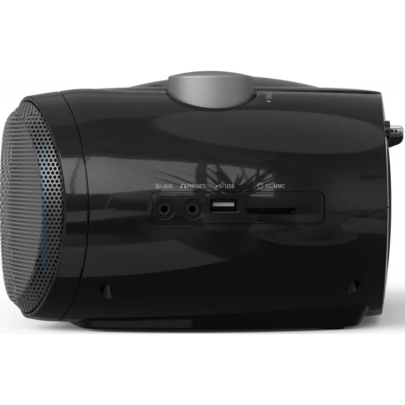 Portable Bluetooth boombox SENCOR SPT4710B — 20W total, Bluetooth 5.3, CD/USB/FM, battery or AC power