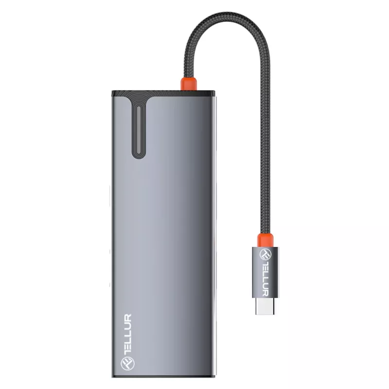 USB-C hub Tellur TLL321061 with PD 3.0 100W, HDMI output and 3× USB 3.0 ports