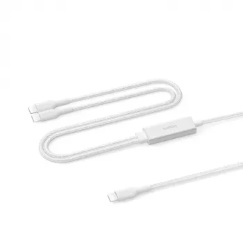 USB 2.0 cable Belkin CAC004hq1.5MWH — 1.5 m, USB-C to 2× USB-C, white