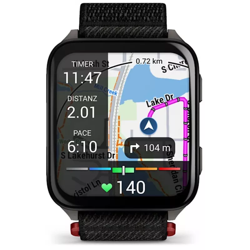 Smartwatch GARMIN Venu X1 — 2 inch AMOLED, GPS/GLONASS/Galileo, 5 ATM, 11-day battery, Black silicone strap