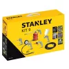 Pneumatic tool kit STANLEY 9045718STN, 9-piece set, metal tools, spiral hose 5 m, max 20 bar