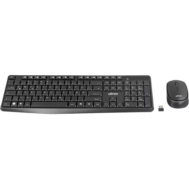 Ultron UMC300 Keyboard + Mouse Set - RF Wireless German Black (364180)