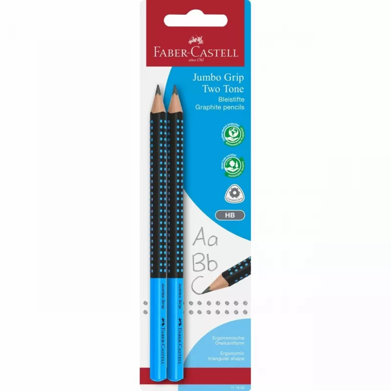 FABER-CASTELL pencil Jumbo Grip Two Tone 2xBS BK