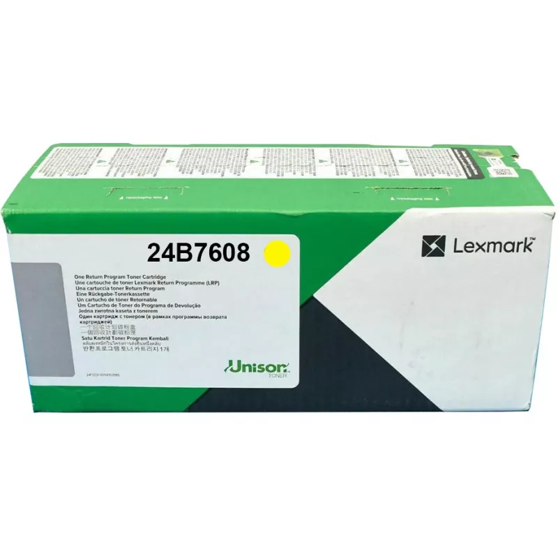 Toner cartridge Lexmark 24B7608 Yellow original, yield 12,000 pages