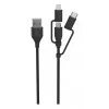 Ansmann Cable USB to 3in1 120cm Black Micro-USB B