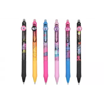 Retractable rubberised erasable pen CoolPack Disney Stitch Black