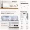 Mesh system MERCUSYS Halo H27BE Dual-band Wi‑Fi 6, 2‑pack, 3x LAN, 3568 Mbps, internal antennas, white