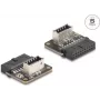DeLOCK 67239 Cable Gender Changer 19-pin USB USB Type-E Black Stainless Steel