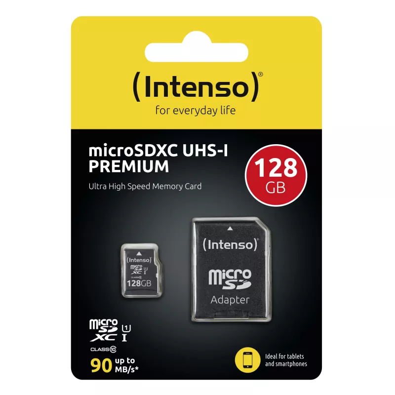 Flash Memory Intenso 128GB microSDXC UHS-I Class 10