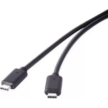 USB 3.1 Gen 2 Cable Renkforce 1 m with USB-C connector, black