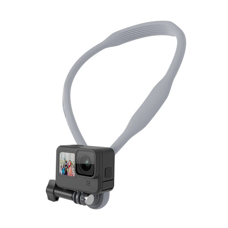 Neck strap with mount for sports cameras Telesin TE-HNB-001 — adjustable length, quick-release mount