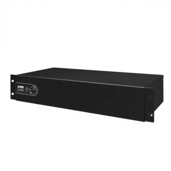 Rackmount Line-Interactive UPS EVER ECO Pro 1200 AVR CDS, 1.2 kVA (650 W output), 2U, 3× C13, USB-B, AVR, VRLA 12 V 5 Ah ×2