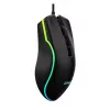 Wired heated gaming mouse ActiveJet AMY-W390 — ambidextrous, optical 2000 DPI, USB Type-A, 4 buttons, black