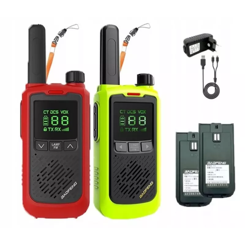 Handheld two-way radio Baofeng BF-T17 green — 16 channels, 5W, 400–470 MHz, 1500 mAh battery