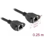 Networking Cable DeLOCK 90782 Black 0.25 m Cat6a S/FTP