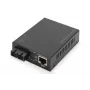 Digitus Gigabit PoE media converter, RJ45 / SC, SM, PSE
