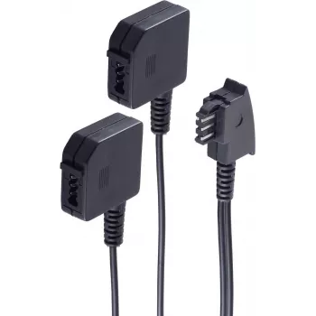 Telephone Cable ShiverPeaks BS71000 0.2 m Black