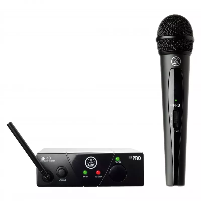 Wireless microphone set AKG WMS40 ISM 3 UHF frequency, portable lavalier/handheld options