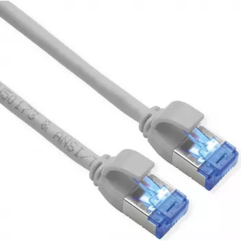 ROLINE S/FTP Patch Cable Cat.6A TPE PoE-tauglich verknotungsfrei Grey 2m - Network - CAT 6a (21.15.4312)