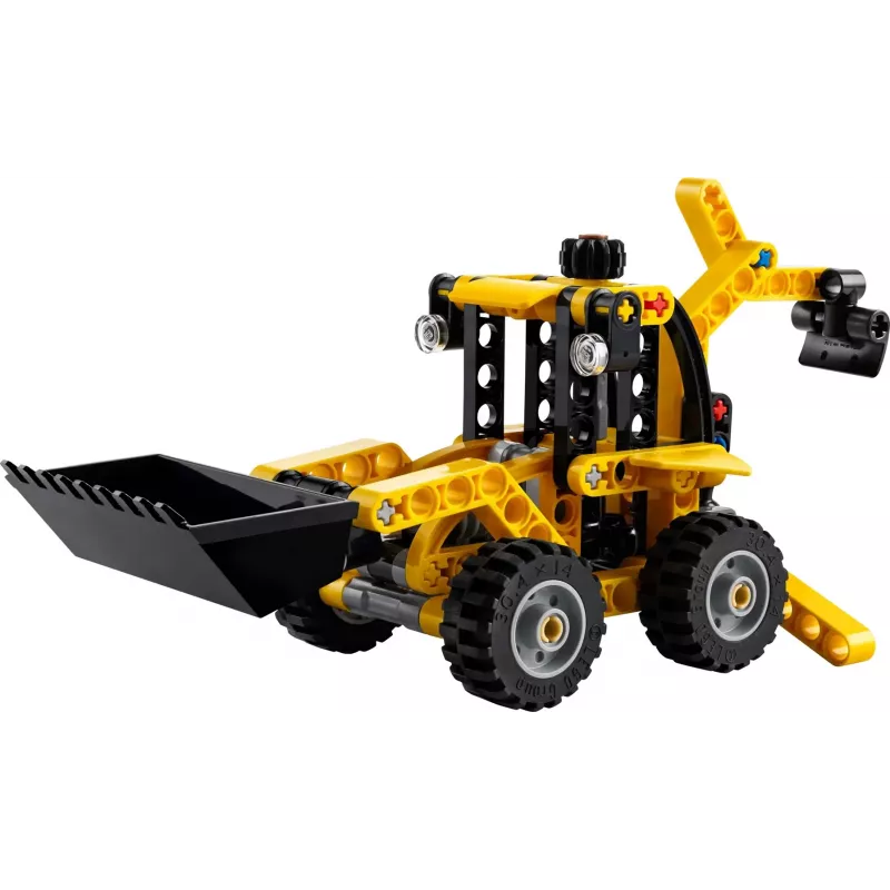 Construction set LEGO Technic Backhoe Loader 42197 — articulated steering, working loader, 104 pieces, recommended age 7+