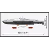 Scale model submarine Cobi U-47 T.VIIB 1:300 kit, brand Cobi, model 4858