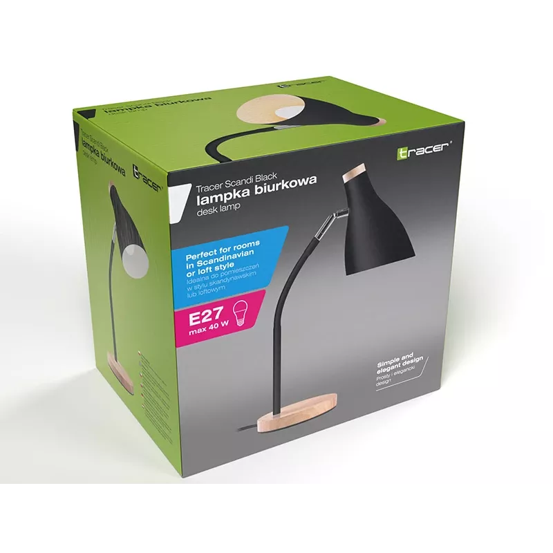 Table lamp TRACER TRAOSW47237 Scandi Black LED adjustable brightness, adjustable arm