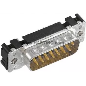 Harting 09 65 161 7712 D-SUB Pin Header 180 ° Number of Poles: 9 Soldering 1 pc(s) (09 65 161 7712)