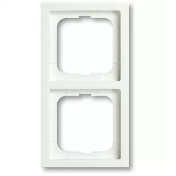 Wall switch cover plate Busch-Jaeger 1722-884K white thermoplastic 80×151 mm screwless