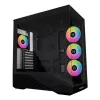 PC Case Lian Li Vector V100 Midi Tower — Black with Transparent Panel, supports 3×120mm side + 1×120mm rear fans, 3.5 inch HDD, 2.5 inch SSD, 235.5×446×484.6 mm