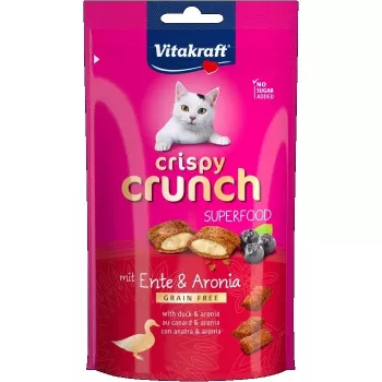 Cat treats Vitakraft Crispy Crunch Duck with chokeberry 60 g - crunchy snack for adult cats