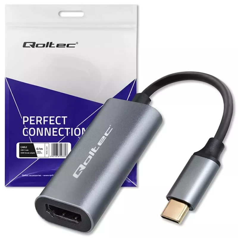 Adapter USB-C to HDMI 4K 60Hz 32AWG QOLTEC