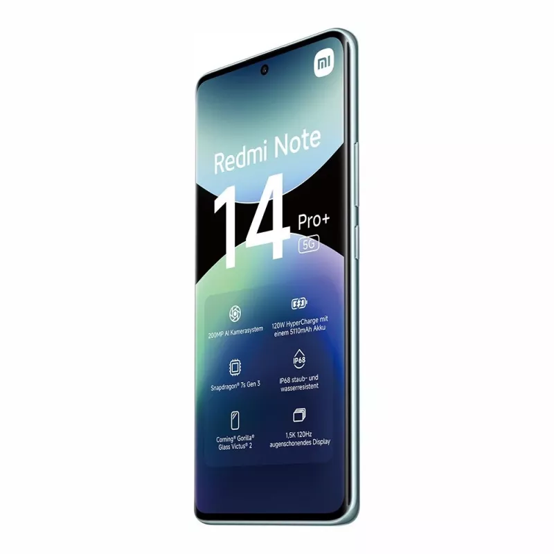 Smartphone Xiaomi Redmi Note 14 Pro+ 5G — 6.67 inch AMOLED, 8 GB RAM, 256 GB, 200 MP, IP68, 5110 mAh