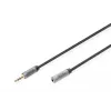 Digitus Audio Extension Cable 3.5mm jack to 3.5mm socket 1.8m Black