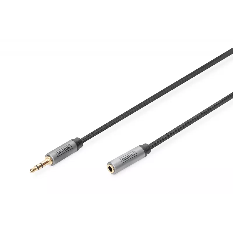 Digitus Audio Extension Cable 3.5mm jack to 3.5mm socket 1.8m Black
