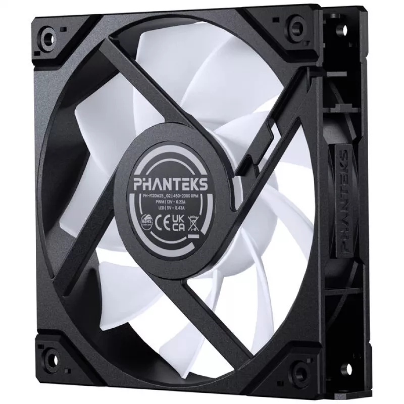 Phanteks M25 Gen2 120mm PWM D-RGB Case Fan - Black
