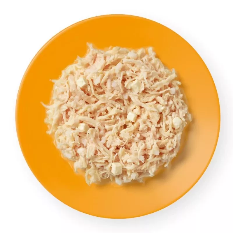 Canned adult cat food Applaws Chicken Breast with Cheese in Broth, 156 g, 15% protein, 2% fat, 80% moisture