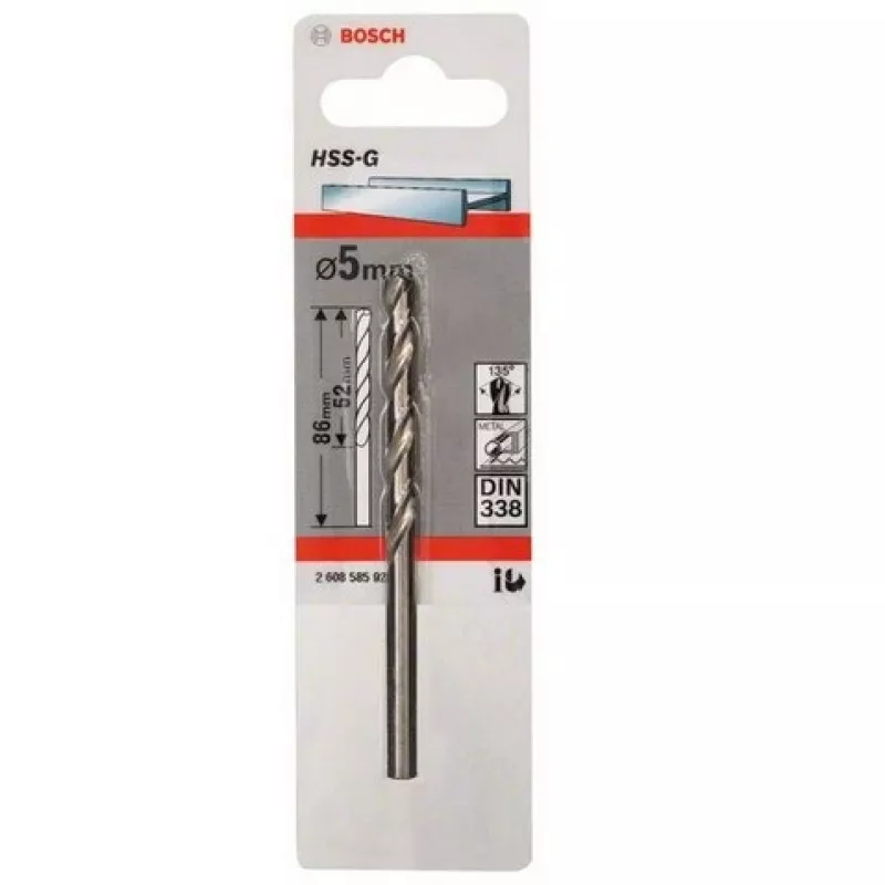Twist drill bit Bosch Metal HSS-G DIN 338 5 mm