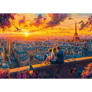 Jigsaw Puzzle, schmidt spiele Parisian Rooftop Whispers — 1000 pieces