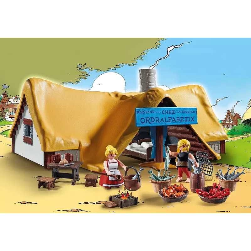 Playmobil 71266 Asterix: Hut of Unhygienix Unhygienix and His Wife Bacteria Collection Play Figures Asterix Collectors and Fans Fun Imaginative Ro