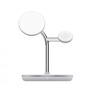 Wireless Desk Charger Tellur TLL151391 3in1 MagSafe Fast Charging for Phone, Watch and Earbuds