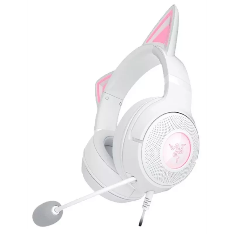 Headset Razer Kraken Kitty V2 Wired USB Type-A White — Circumaural, Head-band, 20–20000 Hz, 2 m cable