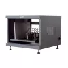 Rack shelf TECHLY 367652 cable organizer with 3M adhesive mounting, steel, 550×550×410 mm, black
