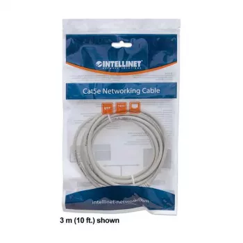 Intellinet Network Patch Cable, Cat6, 2m, Grey, CCA, U/UTP, PVC, RJ45, Gold Plated Contacts, Snagless, Booted, Lifetime Warranty