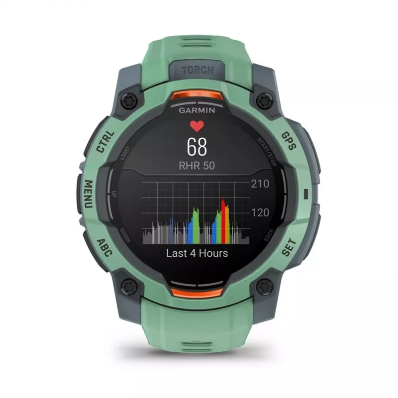 Garmin Instinct 3 AMOLED 3.05 cm (1.2) 45 mm Digital 390 x 390 pixels Touchscreen Green GPS (satellite)