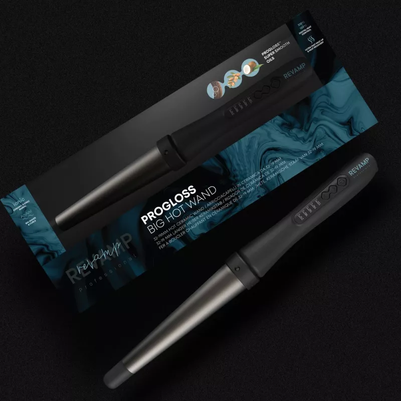 Curling wand Revamp WD-1000-EU 25mm barrel ceramic tourmaline