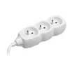 Tracer PowerCord Extension Lead, 3 Sockets, 3m, White